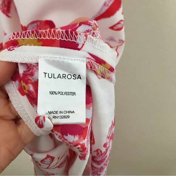 TULAROSA Santorini Floral Maxi Dress White Pink S - Picture 6 of 8